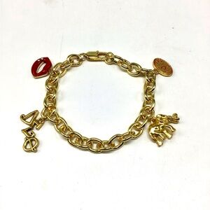Delta Sigma Theta Gold Charm Bracelet